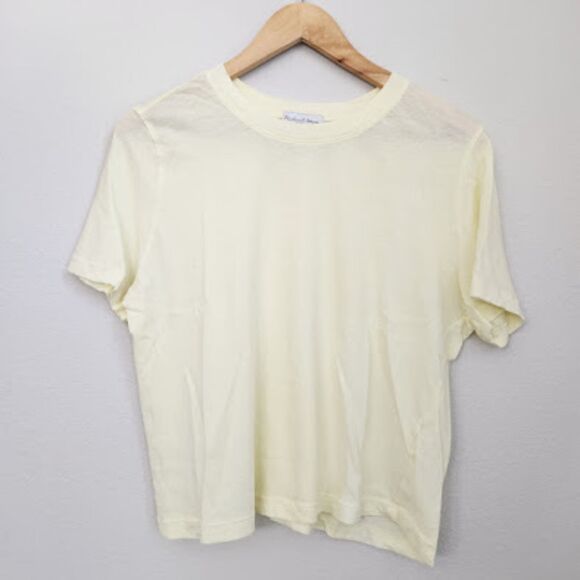 Michael Stars Soft Yellow 100% Cotton Crewneck Tee | Size M - Picture 1 of 8